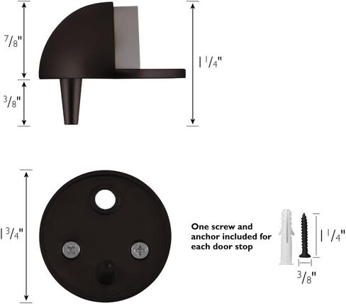 حاجز باب على شكل قبة من Design House 181883، 5 قطع، نيكل ساتان in Kuwait