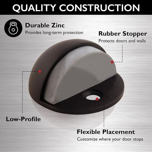 حاجز باب على شكل قبة من Design House 181883، 5 قطع، نيكل ساتان in Kuwait