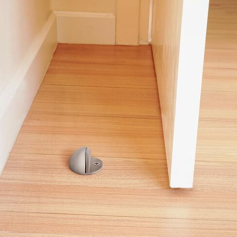 Dome Door Stop Wall Protector with Rubber Stopper, Design House Matte Black Floor Mounted Door Stoppers, 5-Pack, 189134 in Saudi Arabia