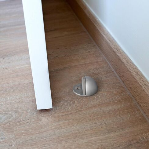 Dome Door Stop Wall Protector with Rubber Stopper, Design House Matte Black Floor Mounted Door Stoppers, 5-Pack, 189134 in Saudi Arabia
