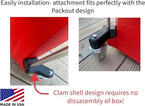 عجلات قفل العجلات متوافقة مع Milwaukee Packout - ملحقات لصندوق أدوات Packout - انقل أدواتك بأناقة in Kuwait