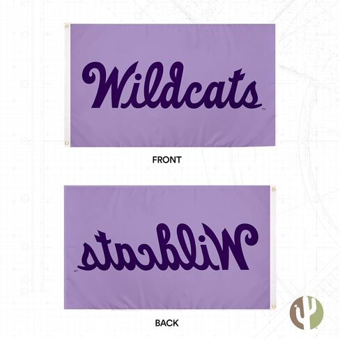 Desert Cactus Kansas State University Flag Wildcats K-State Flag Banners 100% Polyester Indoor Outdoor 3x5 feet Flags (Style B) in Saudi Arabia