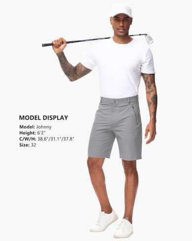 Men's Golf Shorts, Dress Stretch Golf Shorts for Men Dry Fit with Pockets Hiking Casual Work 9 Inch Inseam in Saudi Arabia