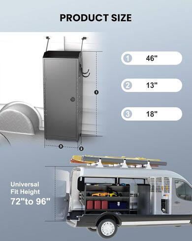 خزانة تخزين أرفف فان قابلة للقفل لشاحنات أو شاحنات البضائع كاملة الحجم in Kuwait