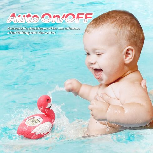 Doli Yearning Upgrade Flamingo Baby Bath Thermometer Toddlers Bath Temperature Thermometer Safety Floating Toy Bathtub Thermometer ℃/℉ in Saudi Arabia