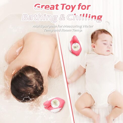 Doli Yearning Upgrade Flamingo Baby Bath Thermometer Toddlers Bath Temperature Thermometer Safety Floating Toy Bathtub Thermometer ℃/℉ in Saudi Arabia