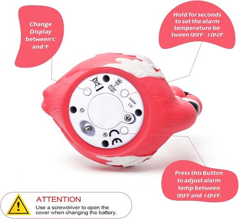 Doli Yearning Upgrade Flamingo Baby Bath Thermometer Toddlers Bath Temperature Thermometer Safety Floating Toy Bathtub Thermometer ℃/℉ in Saudi Arabia