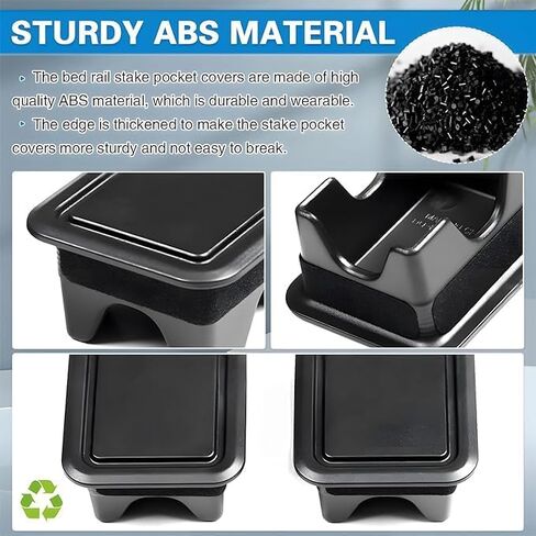 أغطية جيوب رام 1500، غطاء جيب عمود السكك الحديدية الخلفي للشاحنة متوافق مع دودج رام 2019 2020 2021 (مجموعة من 2) in Kuwait