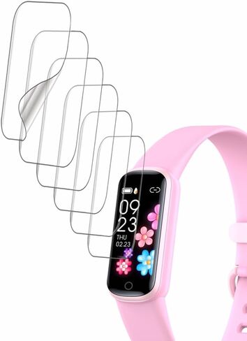 Soft Screen Protector Compatible with DIGEEHOT 0.96 inches Y99PRO fitness tracker watch, TPU, 6-pack, Full coverage, Bubble Self-healing in Saudi Arabia