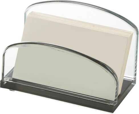 Storex Glass Business Card Holder, 5.25 x 3.13 x 4 Inches, Case of 4 (STX70148U04C) in Saudi Arabia