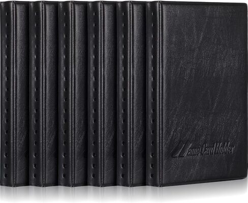 6 Pcs Leather Business Card Book Holder Organizer Sleeve Storage Business Card Holder Organizer 300 Cards Portable Credit Card Organizer Business Card Binder for Men Women Office in Kuwait