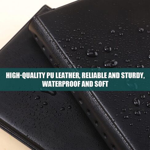 6 Pcs Leather Business Card Book Holder Organizer Sleeve Storage Business Card Holder Organizer 300 Cards Portable Credit Card Organizer Business Card Binder for Men Women Office in Kuwait