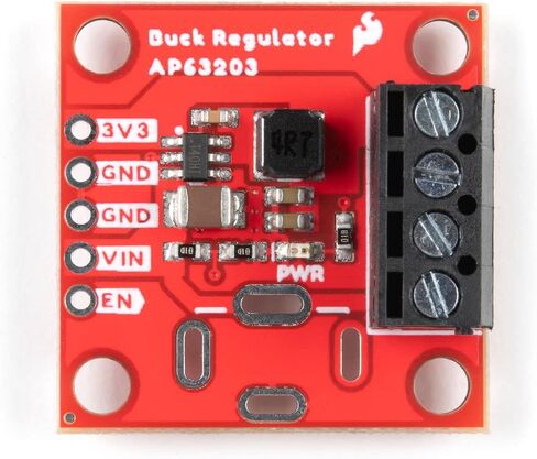 SparkFun Buck Regulator Breakout - 3.3V (AP63203)-Regulate power-2A synchronous Buck Converter- Wide Input 3.8V-32V- high-Efficiency Step-Down DC/DC Conversion- Low Profile 1 inch x 1 inch Footprint in Saudi Arabia