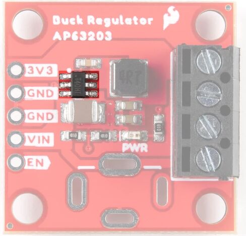 SparkFun Buck Regulator Breakout - 3.3V (AP63203)-Regulate power-2A synchronous Buck Converter- Wide Input 3.8V-32V- high-Efficiency Step-Down DC/DC Conversion- Low Profile 1 inch x 1 inch Footprint in Saudi Arabia