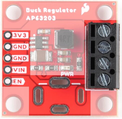 SparkFun Buck Regulator Breakout - 3.3V (AP63203)-Regulate power-2A synchronous Buck Converter- Wide Input 3.8V-32V- high-Efficiency Step-Down DC/DC Conversion- Low Profile 1 inch x 1 inch Footprint in Saudi Arabia