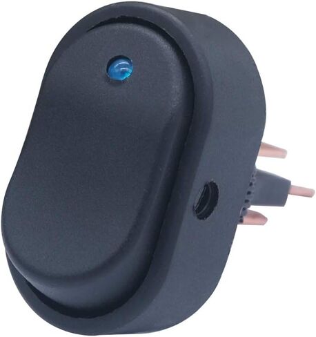 mxuteuk 4 قطع 30 أمبير 12 فولت مفتاح الروك تبديل السيارات 3 دبوس SPST ضوء LED أزرق مفتاح تشغيل/إيقاف مثلث التوصيل لسيارة شاحنة RV دراجة نارية قارب التحكم البحري ASW-20D-BU in Kuwait