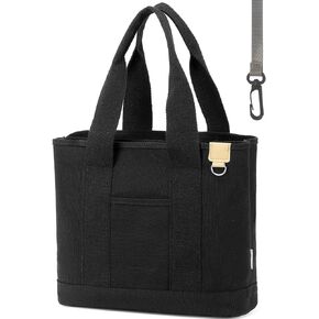 Canvas Tote Bag for Women,Shoulder Bag,Tote Bag with Zipper Canvas Handbag Travel Bags with Keychain