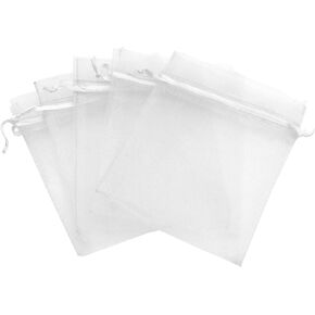 Craft And Party, 108pcs 3x4 Inches Premium Organza Bags for Party Wedding Gift Favor Bags with drawstrings. (White)