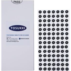 3mm Positioning Targets (Reflective) for 3D Scaner,3D scanning Markers/Dots/Stickers，Reference Point Markers/Reflection Markers/for 3D Scaning and Optical Tracking（980 Per Box）