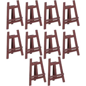 Miniature Easel Small Easels For Display Mini Easel Card Display Stand Card Stand Black Easel, Dollhouse Easel Sturdy Pinewood 10Pcs for 1:12 1:6 Scale