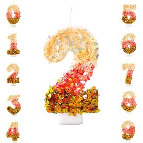 2.95 Inch Birthday Number Candles,Glitter Number Birthday Cake Candles Cake Topper Decoration for Wedding Anniversary Prom Graduation Party Kids Adults