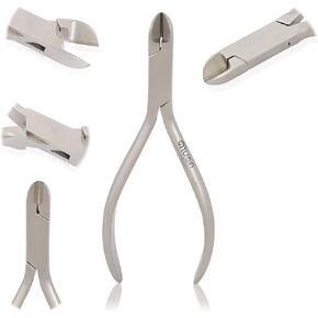 Dental Orthodontic TC Hard Wire Cutter, Durable Dental Cutter Plier for Cutting Dental Plier Pin Tungsten Carbide Inserts German Grade Stainless Steel MM-305-20