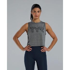 TYR FPCTSO3A966M W Crop Tank Medium Grey Heather M