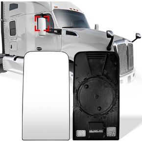 زجاج المرآة العلوية لـ Freightliner Cascadia 2008-2021، زجاج مرآة رئيسي كبير للباب المحدب العلوي مُسخن لـ Freightliner Cascadia 08-21