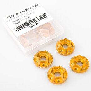 Hex Hub Adapter,4PCS 1/10 Scale RC Car Wheel Hex Hub Adapter Spare Parts Fit for 1.9/2.2inch Wheel Rim Axial SCX10 Traxxas TRX4 D90 1/10 RC Crawler (WH18.4)