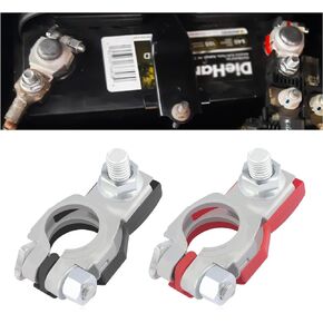 2PCS Car Battery Terminals Compatible with Nissan Altima Maxima,Copper Battery Terminal Connectors for Battery Cable Ends,Negative & Positive Battery Terminal OEM#243407F001 243407F000
