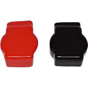 A-Team Performance Universal Flexible Vinyl Military Spec Battery Terminal Covers, Copper Plating UL94 Flame Class V-2 Positive, and Negative, Red and Black