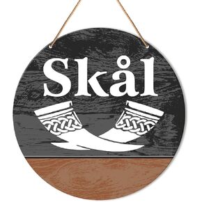 Bar Decor Sign, Viking Bar Hanging Signs Decor Rustic Drinking Sign Wall Decorations for Home Bar, Man Cave Bar, Kitchen, Pub, Housewarming Gift for Man Woman Beer Wine Lover in Kuwait