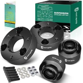 YHTAUTO Aluminum 2 inch Front, 1.5 inch Rear Leveling Lift Spacers with Hardware Kit for 2011-2019 Dodge Ram 1500 4WD, 2019-2023 1500 RWD/4WD