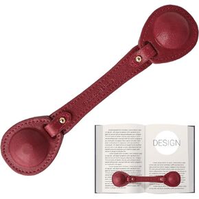 Leather Weighted Bookmarks Page Holder for Women Men, Bookmark Page Weight for Reading, Book Lovers Writers Authors Poets (Red)