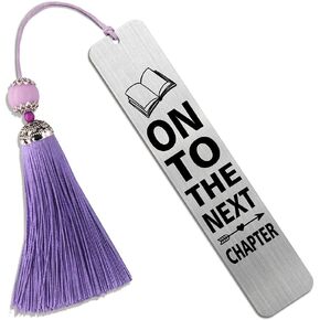 On to The Next Chapter, Metal Bookmark, Engraved Bookmark, Teacher Gift, Book Club Gifts, Wedding Party Gift, Gift for Women Men Book Lover Friends Librarian
