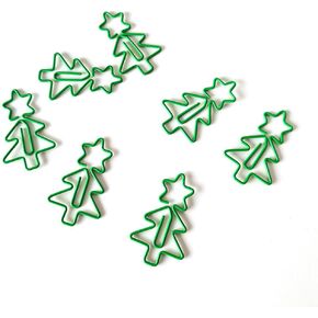 100 Pcs Multiple Colors Metal Paper Clips Decoration Notes Clips Office Accessories Note Style Paper Clips Gifts for Desk Bookmark Office Supplies School (Tree)
