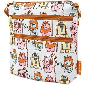 Loungefly x Star Wars Pastel Ewok Allover-Print Nylon Passport Bag, Multicolored, Medium