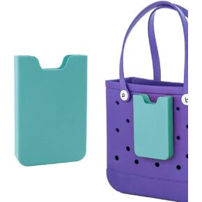 Phone Holder for Bogg Bag Cell Phone Holder Compatible with All Bogg Bags Silicone Phone Case Holder Waterproof Sturdy Bogg Bag Phone Holder Accessories for Beach Bags Tote Bag (Blue)