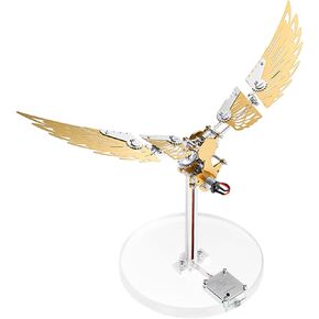 Microworld 3D Metal Puzzle for Adults, Phoenix 3D Metal Model Kits, Mechanical Challenge 3D Puzzle, DIY Animal Difficult 3D Puzzles Home Decor Art Craft Gifts -Blue
