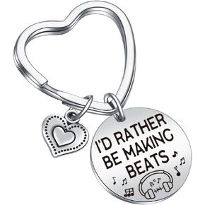 Music Lovers Keychain DJ Keychain Music Themed Keychain For DJ Lover Keyring Friendship Gift