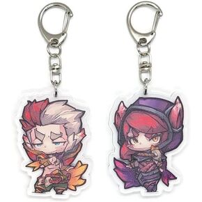 Inc. - Set of 2 League LOL Acrylic Keychain Rakan, Xayah v2