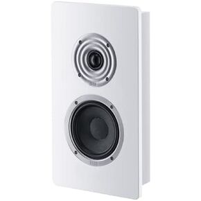 HECO Ambient 11 F 2-Way 4" Wall Speaker Pair in White with Integrated Metal Wall Bracket for Horizontal and Vertical mounting…