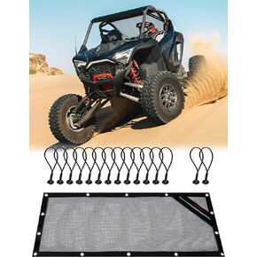 RZR Rear Window with Fresh Air- Soft Mesh Window Net, Block Dust, Dirt, Mud & Debris- UV Protection. Easy Install on RZR 570 800 900 1000 XP Turbo (2 Seater 2015-2022) XP 1000 (2014-2021)