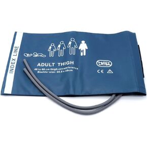 Universal NIBP Cuff for Large Adult, 33-47 cm Double Tube Reusable PU Replacement Blood Pressure Cuff, No Connector