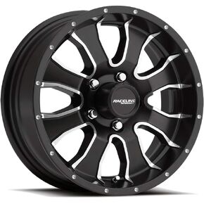 Raceline Wheels 860M Mamba Trailer Satin Black Machined Face Wheel (13 x 4.5 inches /5 x 114 mm, -0 mm Offset)