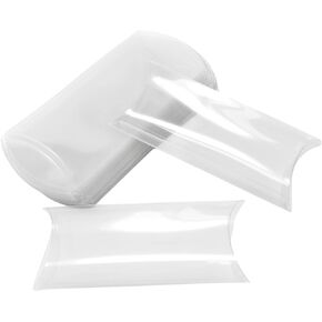 Honbay 40PCS Clear Small Candy Treat Boxes Plastic Pillow Boxes Wedding Party Favor Container for Birthday Parties Baby Showers Mother's Day (5.5x2.5x1 Inch)
