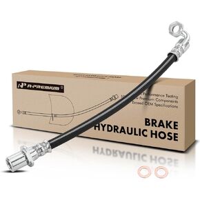 A-Premium Rear Passenger Brake Hydraulic Hose Compatible with Select Lexus and Toyota Models - LX450 1996-1997, Land Cruiser 1993-1997, 6.5L - Replace# 9094702614