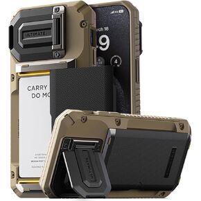 VRS DESIGN Damda Glide DuoGuard for iPhone 13 Pro Max Phone Case (2021), Premium Sturdy Fully Covered Camera Lens Protection Cover Card Holder Wallet Case (Groove Black)
