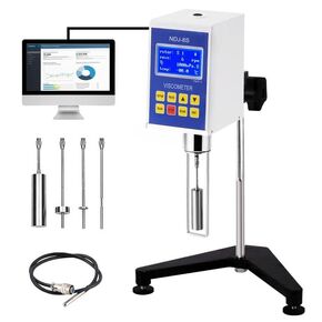 Digital Rotary Viscometer, NDJ-8S Viscosity Meter Tester with Data Output,10-2,000,000 mPa.s Fluidmeter ±3% 100-240V