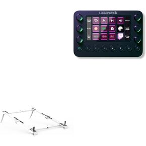 BoxWave Stand and Mount Compatible with Loupedeck Live - Pocket Aluminum Stand 3-in-1, Portable, Multi Angle Viewing Stand - Metallic Silver